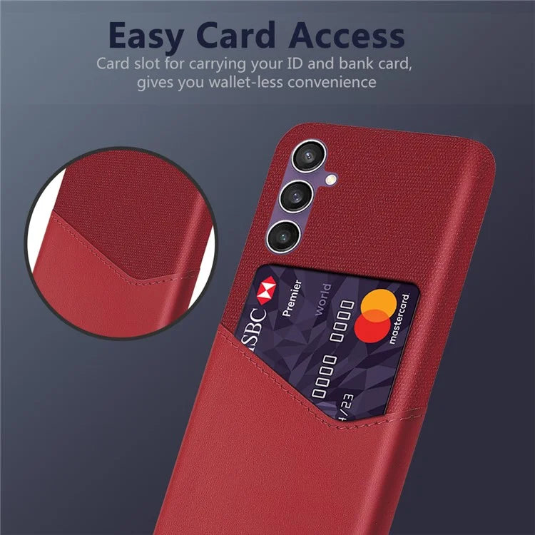 For Samsung Galaxy S24+ Phone Cover Cloth Texture PU+PC Phone Case Shell