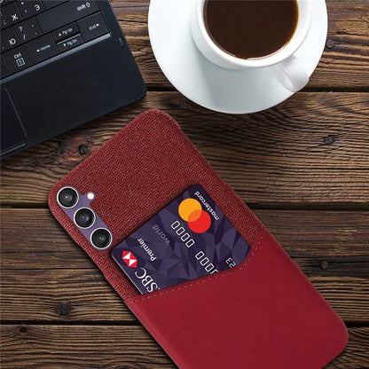 For Samsung Galaxy S24+ Phone Cover Cloth Texture PU+PC Phone Case Shell