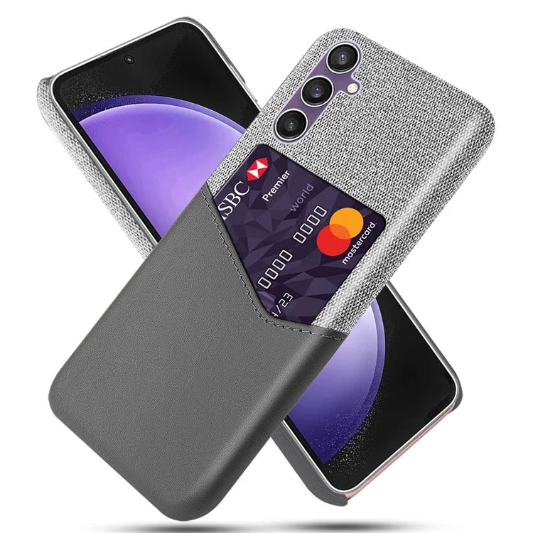For Samsung Galaxy S24+ Phone Cover Cloth Texture PU+PC Phone Case Shell