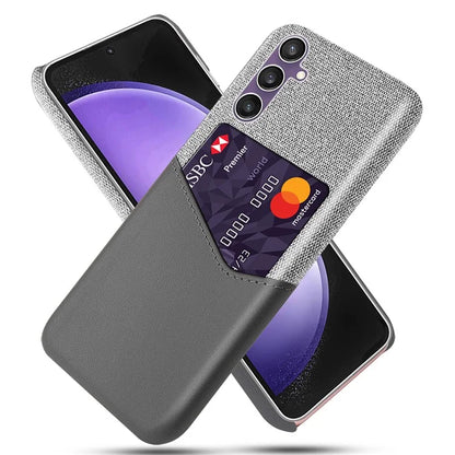 For Samsung Galaxy S24+ Phone Cover Cloth Texture PU+PC Phone Case Shell