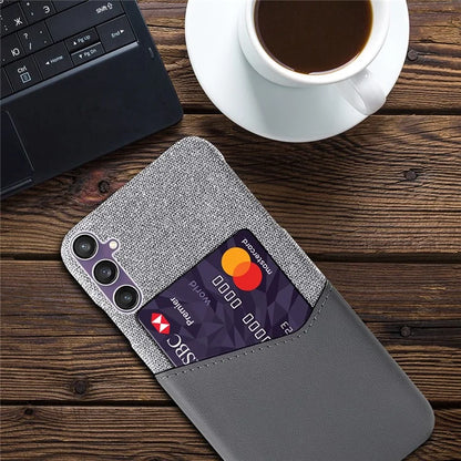 For Samsung Galaxy S24+ Phone Cover Cloth Texture PU+PC Phone Case Shell