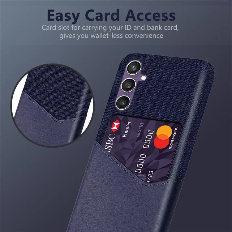 For Samsung Galaxy S24+ Phone Cover Cloth Texture PU+PC Phone Case Shell
