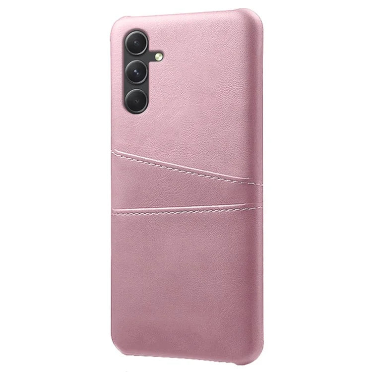 For Samsung Galaxy S24 Case PU+Hard PC Phone Protector with Dual Card Slots