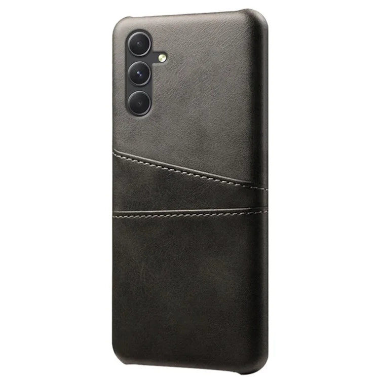 For Samsung Galaxy S24 Case PU+Hard PC Phone Protector with Dual Card Slots
