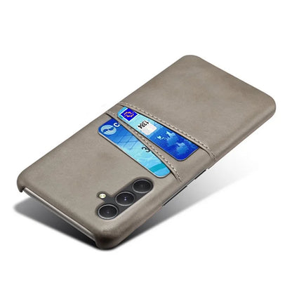 For Samsung Galaxy S24 Case PU+Hard PC Phone Protector with Dual Card Slots