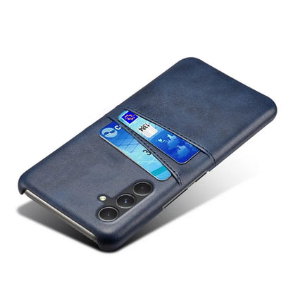 For Samsung Galaxy S24 Case PU+Hard PC Phone Protector with Dual Card Slots