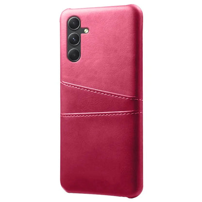 For Samsung Galaxy S24 Case PU+Hard PC Phone Protector with Dual Card Slots