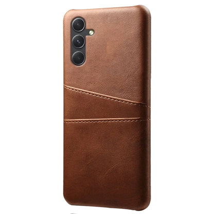 For Samsung Galaxy S24 Case PU+Hard PC Phone Protector with Dual Card Slots