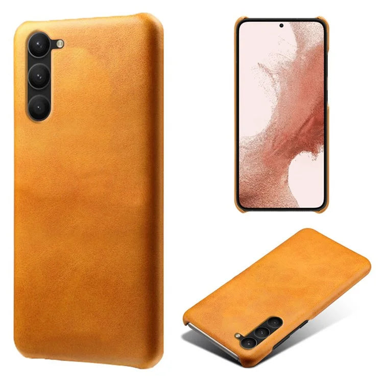 For Samsung Galaxy S24 PU Leather + Hard PC Shell Calf Texture Phone Cover