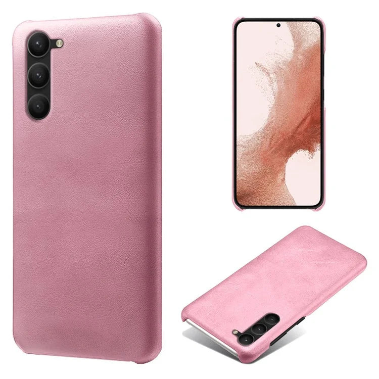 For Samsung Galaxy S24 PU Leather + Hard PC Shell Calf Texture Phone Cover