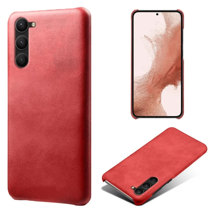 For Samsung Galaxy S24 PU Leather + Hard PC Shell Calf Texture Phone Cover