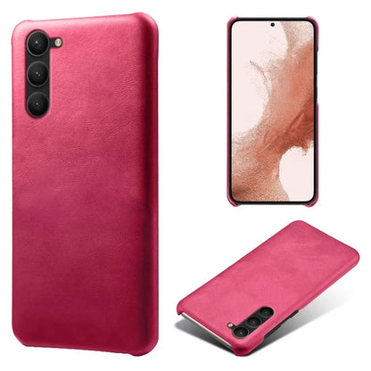 For Samsung Galaxy S24 PU Leather + Hard PC Shell Calf Texture Phone Cover