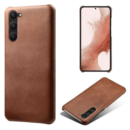 For Samsung Galaxy S24 PU Leather + Hard PC Shell Calf Texture Phone Cover