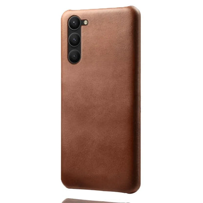 For Samsung Galaxy S24 PU Leather + Hard PC Shell Calf Texture Phone Cover