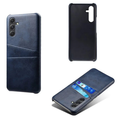 For Samsung Galaxy S24+ Cell Phone Case PU+Hard PC Anti-scratch Card Holder Back Shell