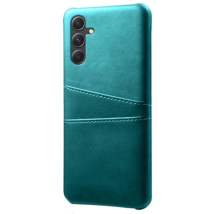 For Samsung Galaxy S24+ Cell Phone Case PU+Hard PC Anti-scratch Card Holder Back Shell