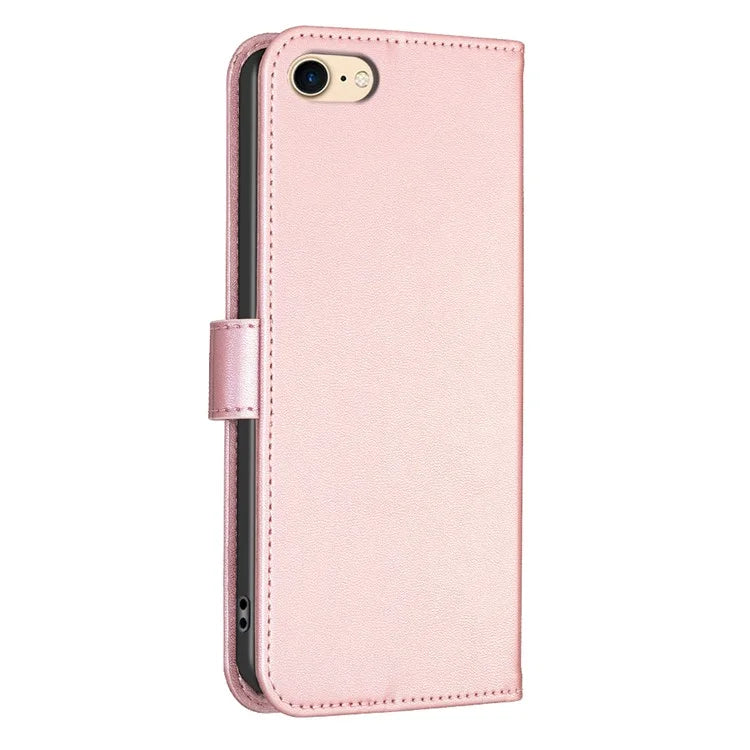 For iPhone 6 / 6s / 7 / 8 / SE (2020) / SE (2022) Phone Case PU Leather Clover Imprinted Wallet Cover