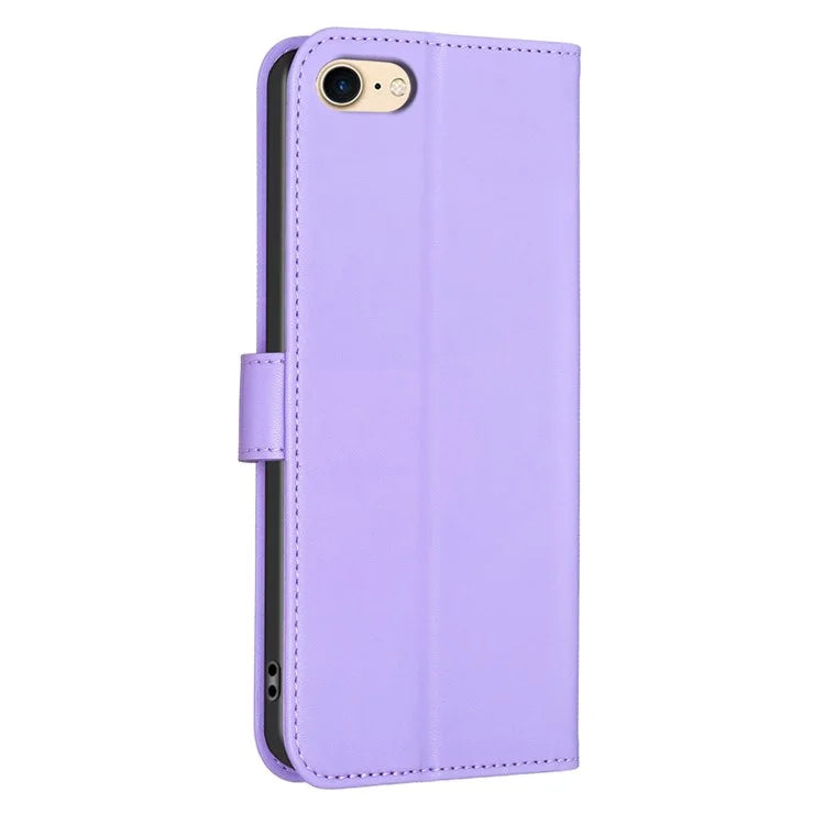 For iPhone 6 / 6s / 7 / 8 / SE (2020) / SE (2022) Phone Case PU Leather Clover Imprinted Wallet Cover
