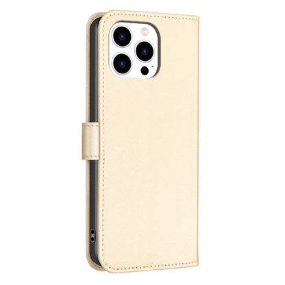 For iPhone 15 Pro Max Leather Phone Cover Clover Imprinted Stand Feature Flip Case