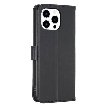 For iPhone 13 Pro PU Leather Case Imprinted Clover Pattern Flip Wallet Phone Cover