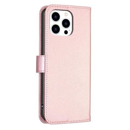 For iPhone 13 Pro PU Leather Case Imprinted Clover Pattern Flip Wallet Phone Cover