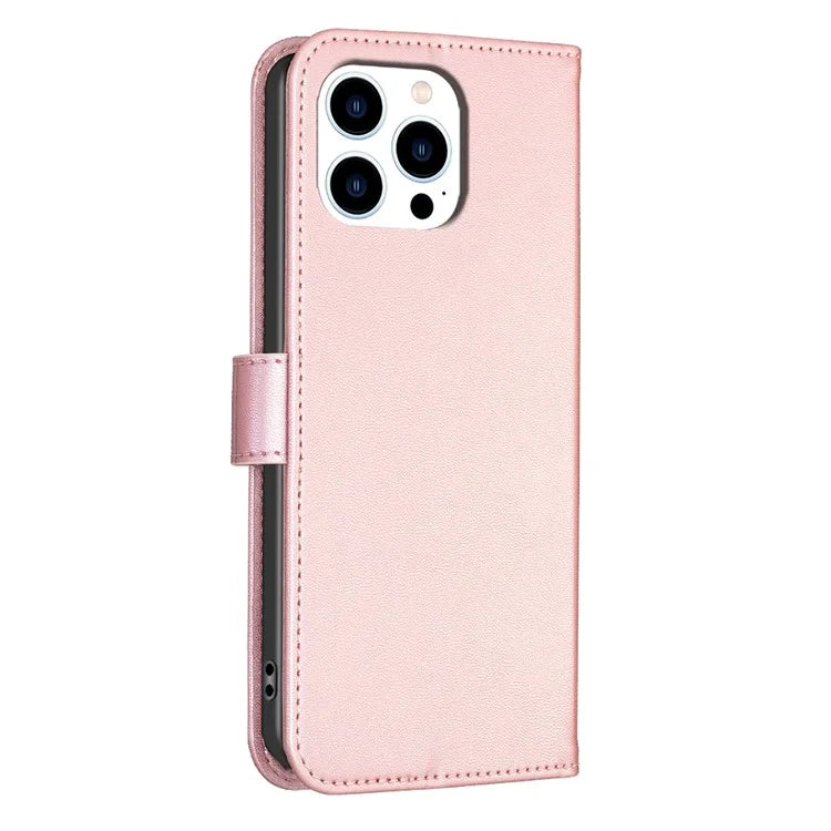 For iPhone 13 Pro Max Leather Phone Cover Clover Pattern Anti-Drop Protective Case