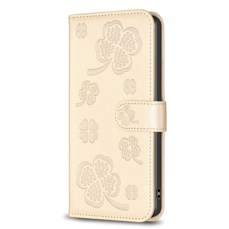 For Oppo A78 5G Leather Case Stand Function Clover Pattern Wallet Phone Cover