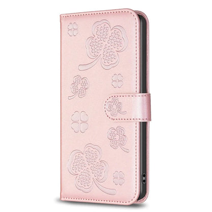 For Xiaomi Redmi 13C 4G / Poco C65 4G Leather Phone Case Clover Pattern Stand Magnetic Closure Cover
