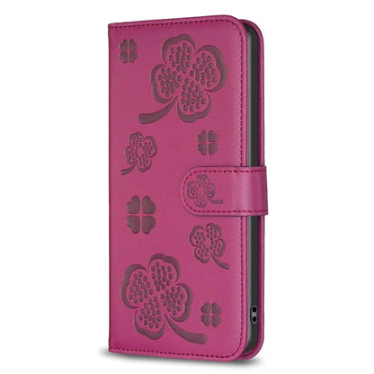 For Xiaomi Redmi 13C 4G / Poco C65 4G Leather Phone Case Clover Pattern Stand Magnetic Closure Cover