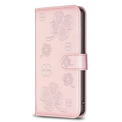 For Oppo A38 4G / A18 4G Leather Wallet Case Stand Clover Pattern Imprinted Phone Cover