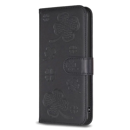 For Oppo A38 4G / A18 4G Leather Wallet Case Stand Clover Pattern Imprinted Phone Cover