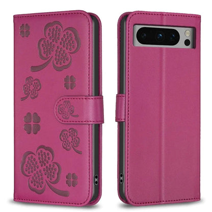 For Google Pixel 8 Pro Clover Pattern Case Wallet PU Leather Folio Phone Cover