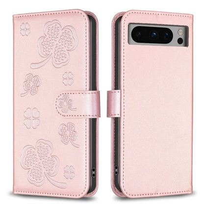For Google Pixel 8 Pro Clover Pattern Case Wallet PU Leather Folio Phone Cover