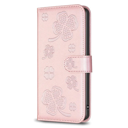 For Motorola Edge 40 5G Wallet Case PU Leather Imprinted Clover Protective Flip Phone Case