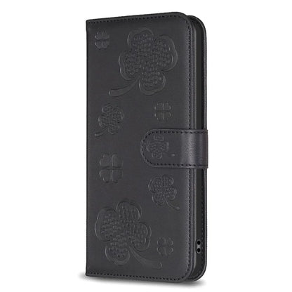For Oppo A78 4G Wallet Cover PU Leather Clover Imprinted Flip Phone Case