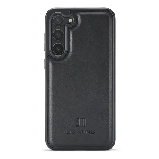 DG.MING For Samsung Galaxy S23 Case Leather Coated PC+TPU Phone Back Cover