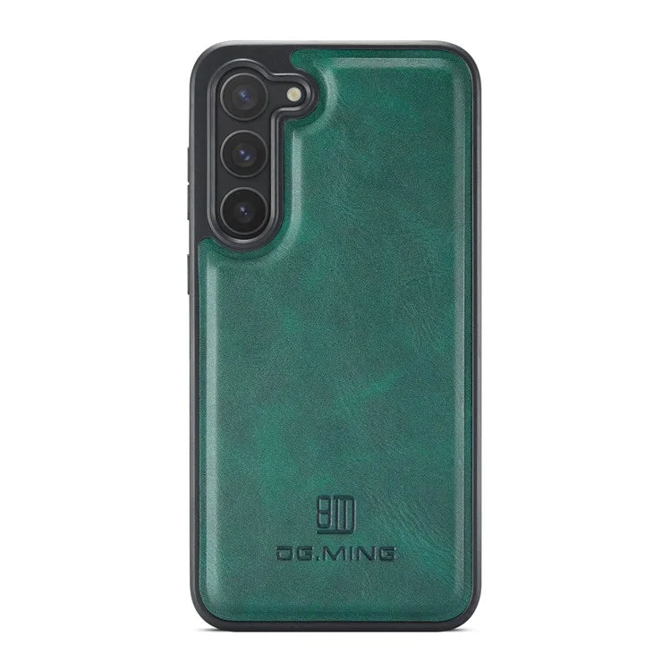 DG.MING For Samsung Galaxy S23 Case Leather Coated PC+TPU Phone Back Cover