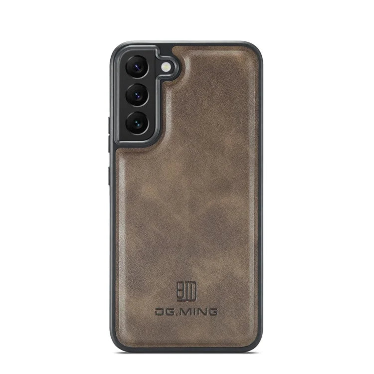 DG.MING For Samsung Galaxy S22+ 5G Phone Case PU Leather Coating Phone Cover