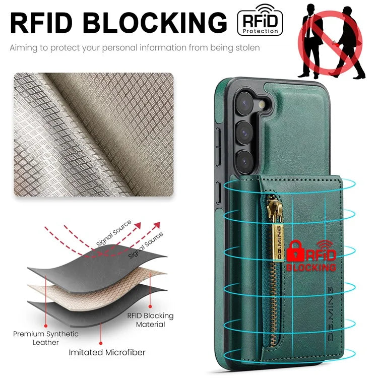 DG.MING M5 Series For Samsung Galaxy S23+ Case Detachable 2-in-1 Wallet Phone Cover