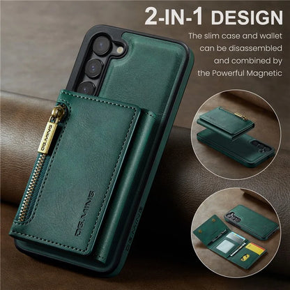 DG.MING M5 Series For Samsung Galaxy S22 5G Case Detachable Wallet Kickstand Phone Cover