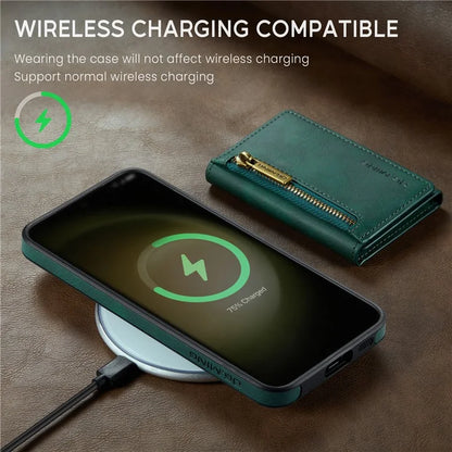 DG.MING M5 Series For Samsung Galaxy S22 5G Case Detachable Wallet Kickstand Phone Cover