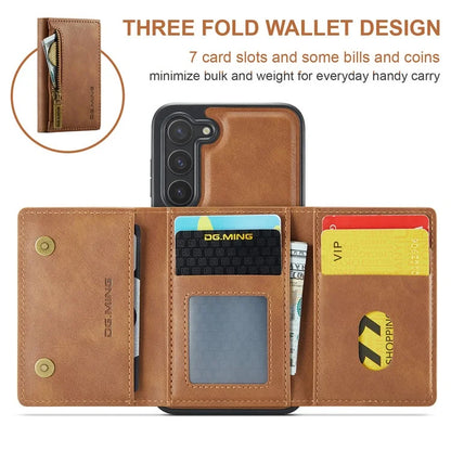 DG.MING M5 Series For Samsung Galaxy S22 5G Case Detachable Wallet Kickstand Phone Cover