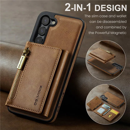 DG.MING M5 Series For Samsung Galaxy S22 5G Case Detachable Wallet Kickstand Phone Cover