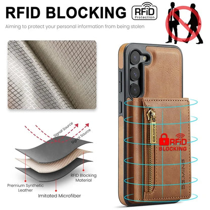 DG.MING M5 Series For Samsung Galaxy S22 5G Case Detachable Wallet Kickstand Phone Cover