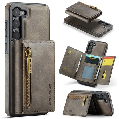 DG.MING M5 Series For Samsung Galaxy S22 5G Case Detachable Wallet Kickstand Phone Cover