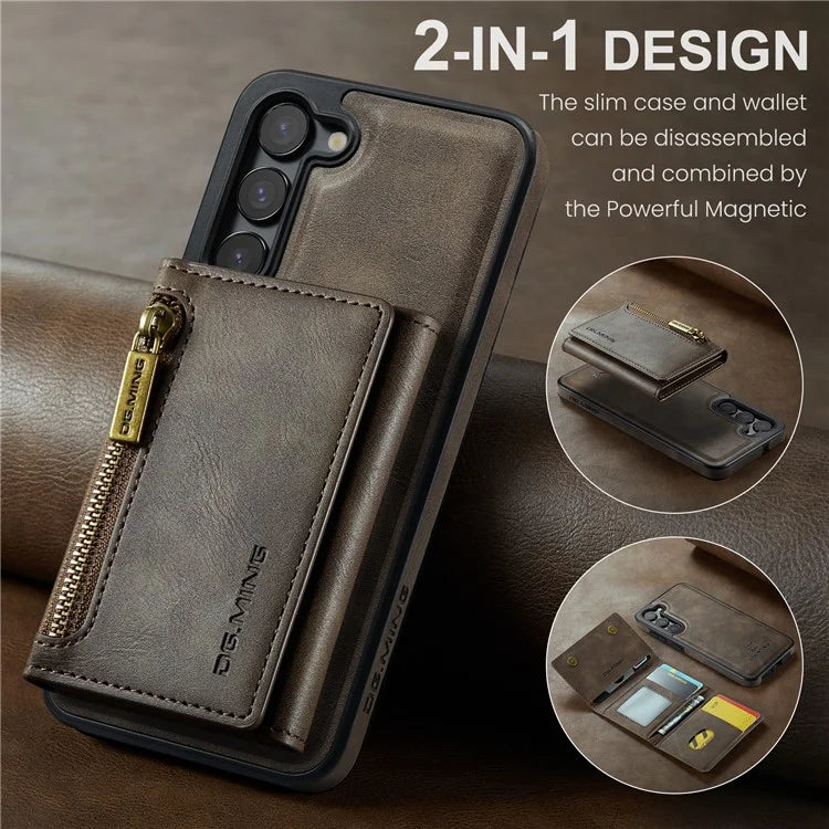 DG.MING M5 Series For Samsung Galaxy S22 5G Case Detachable Wallet Kickstand Phone Cover