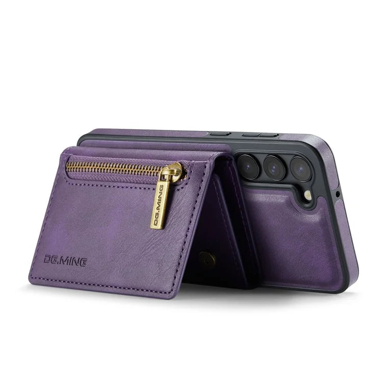 DG.MING M5 Series For Samsung Galaxy S22 5G Case Detachable Wallet Kickstand Phone Cover