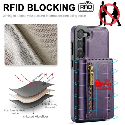 DG.MING M5 Series For Samsung Galaxy S22 5G Case Detachable Wallet Kickstand Phone Cover