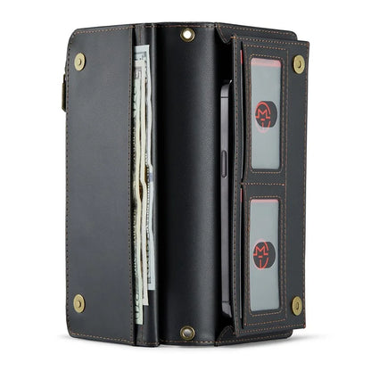CASEME Me10 Crossbody Bag for 4.0-6.7'' Phone Zipper Wallet Purses Leather Case with 12-Card Holder