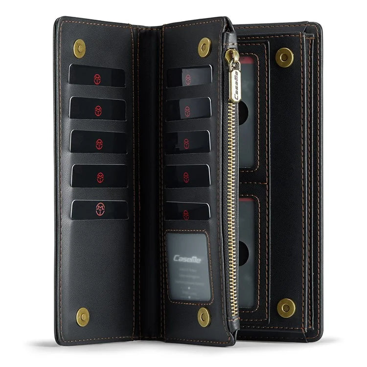 CASEME Me10 Crossbody Bag for 4.0-6.7'' Phone Zipper Wallet Purses Leather Case with 12-Card Holder